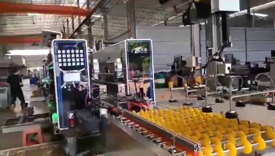 Glass double-sided edge grinding production line